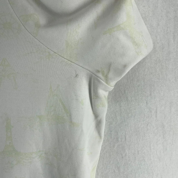 Lands' End Polo Shirt  Womens 2X White Green Print Collared Short Sleeve Casual - Picture 6 of 13